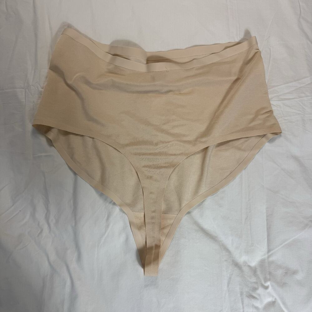 Skims Seamless Sculpt High-Waisted Thong Semi Sheer Lot of 2 Size 3X Clay - Picture 3 of 9